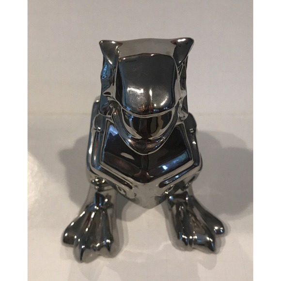 Chrome Dinosaur Trex Tyrannosaurus Rex Planter Pot - Picture 2 of 10